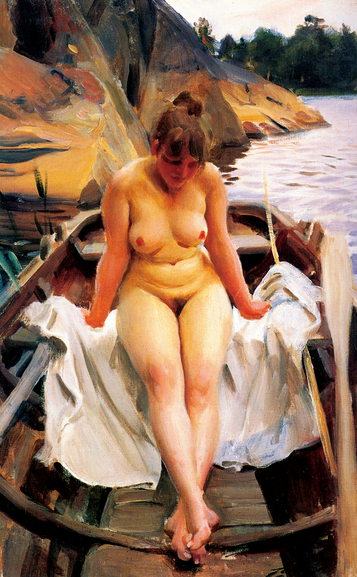  安德斯·莱奥纳德·佐恩 Anders Leonard Zorn —— 小船里的裸女